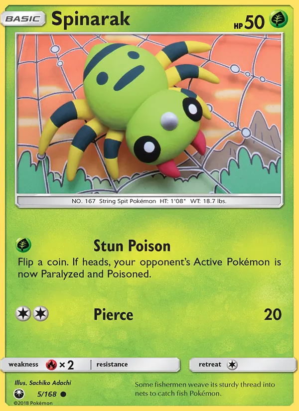 Kaart Spinarak uit Celestial Storm, nummer 5/168