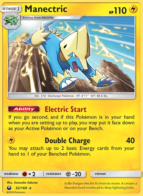 Kartu Manectric dari Celestial Storm, nomor 52/168