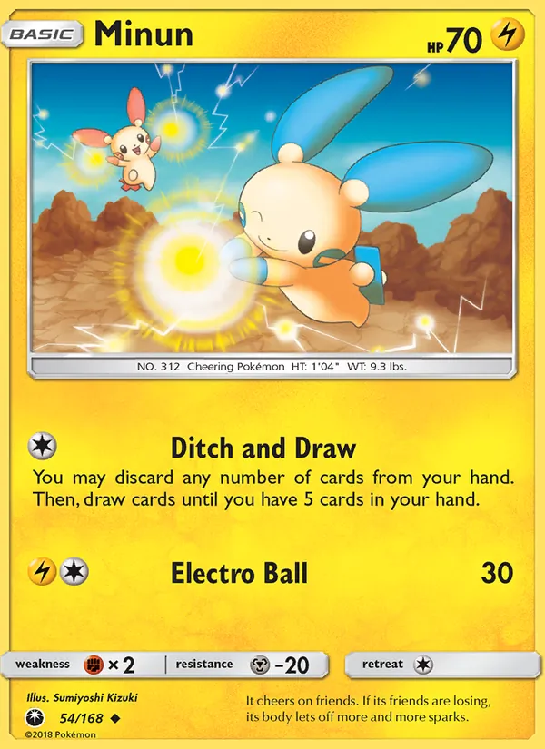 Kaart Minun uit Celestial Storm, nummer 54/168