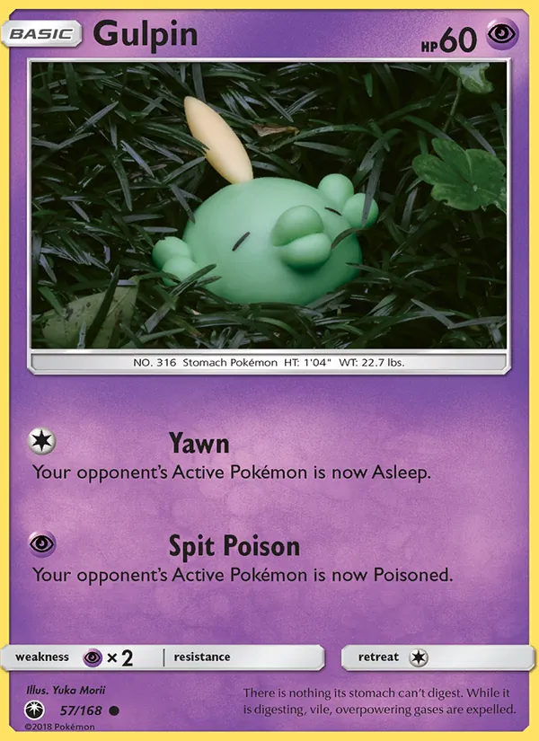 Kaart Gulpin uit Celestial Storm, nummer 57/168