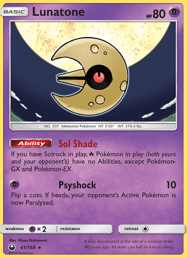 Kaart Lunatone uit Celestial Storm, nummer 61/168