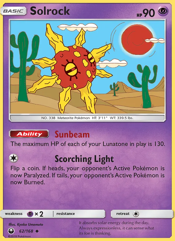Kaart Solrock uit Celestial Storm, nummer 62/168