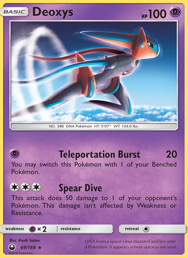 Kaart Deoxys uit Celestial Storm, nummer 69/168