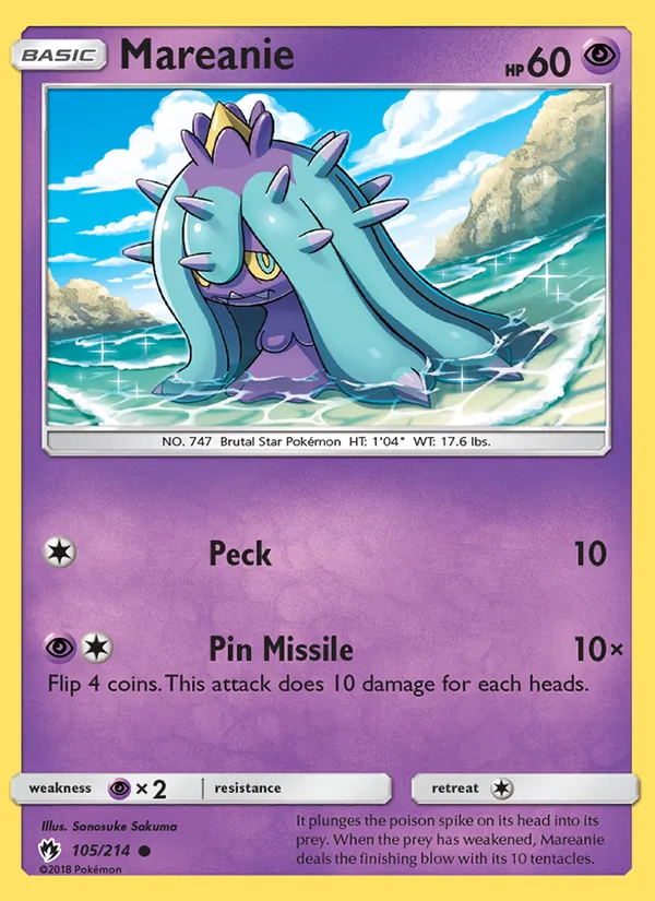 Kartu Mareanie dari Lost Thunder, nomor 105/214