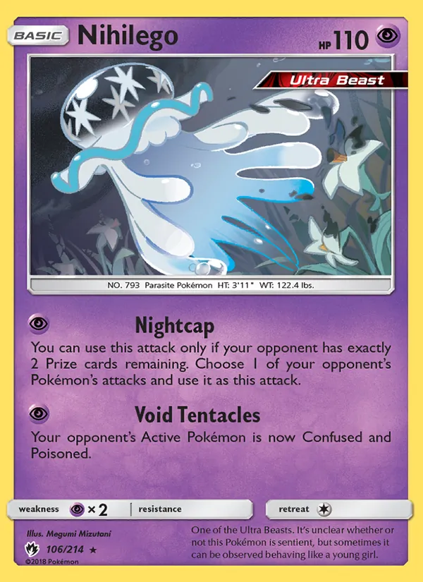 Nihilego card from Lost Thunder, number 106/214