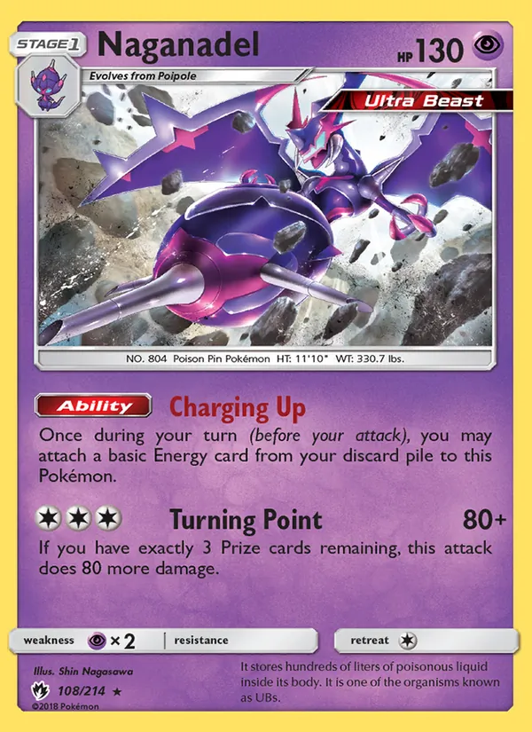 Kaart Naganadel uit Lost Thunder, nummer 108/214