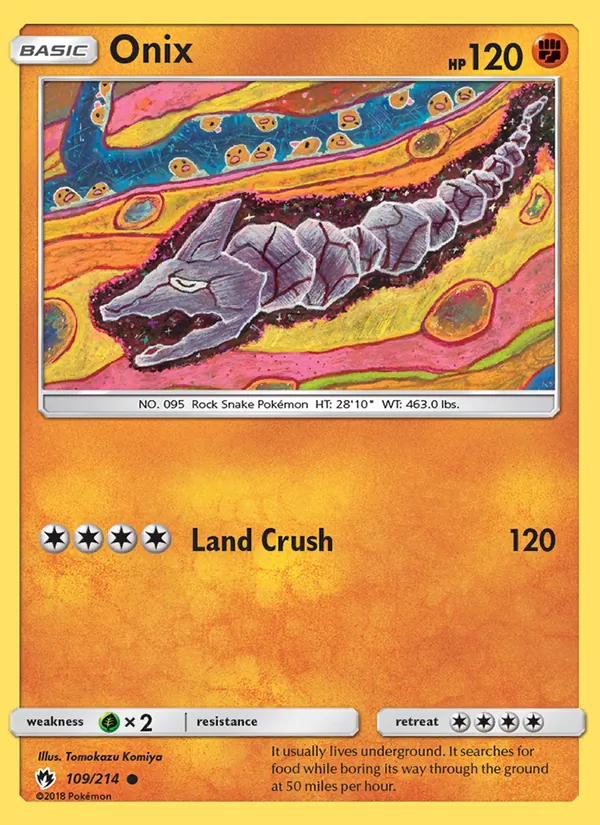 Kaart Onix uit Lost Thunder, nummer 109/214