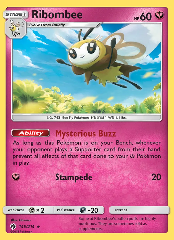 Kaart Ribombee uit Lost Thunder, nummer 146/214