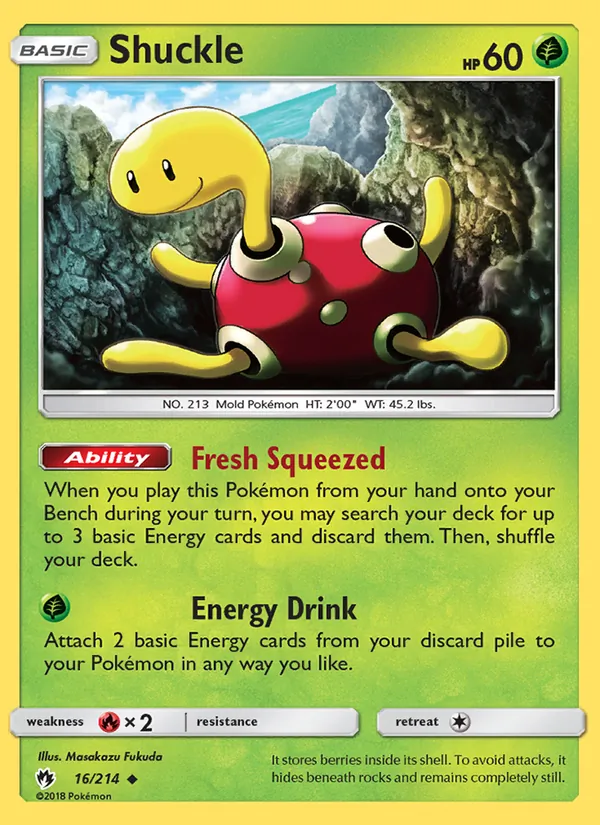 Kaart Shuckle uit Lost Thunder, nummer 16/214