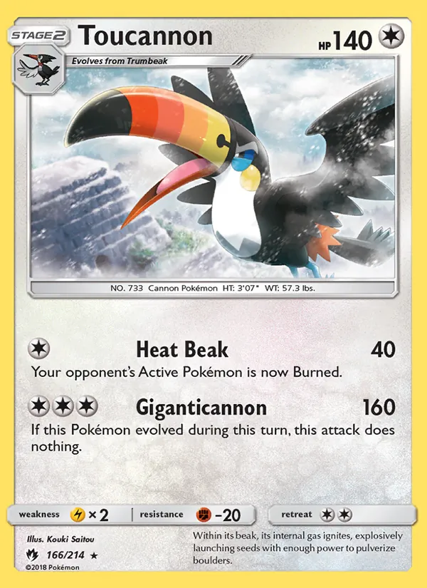 Kaart Toucannon uit Lost Thunder, nummer 166/214