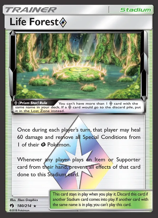 Kartu Life Forest ◇ dari Lost Thunder, nomor 180/214