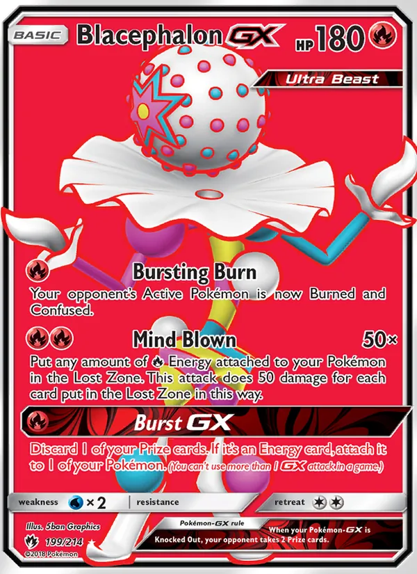 Blacephalon GX card from Lost Thunder, number 199/214