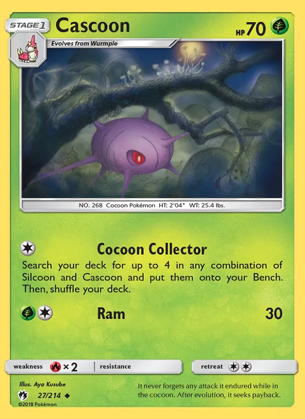 Kaart Cascoon uit Lost Thunder, nummer 27/214
