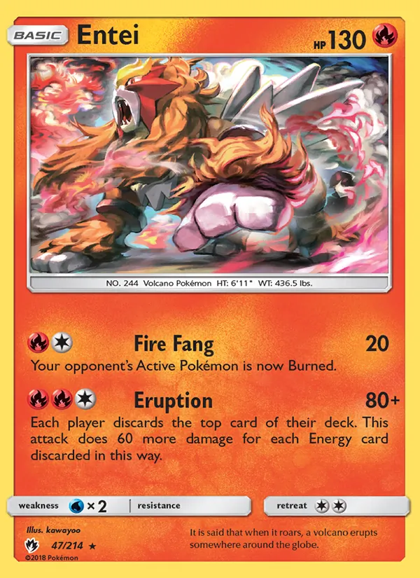 Kartu Entei dari Lost Thunder, nomor 47/214