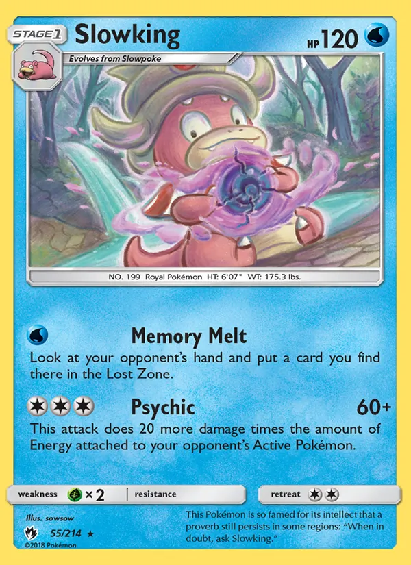 Kaart Slowking uit Lost Thunder, nummer 55/214