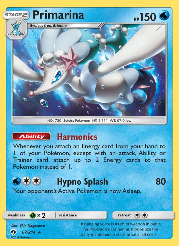 Kartu Primarina dari Lost Thunder, nomor 67/214