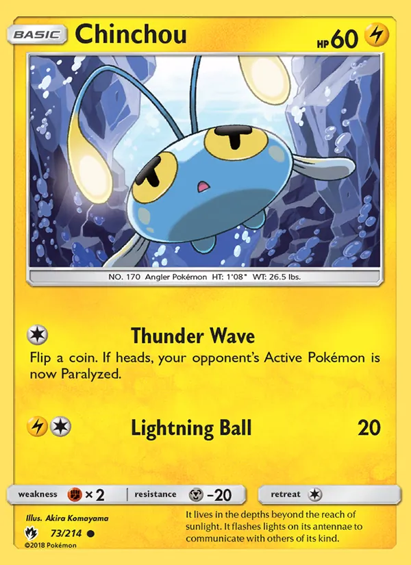 Kartu Chinchou dari Lost Thunder, nomor 73/214