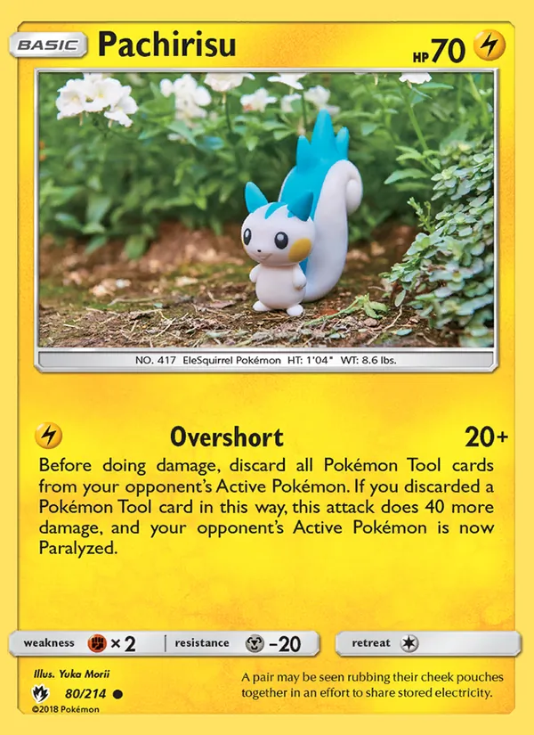 Kartu Pachirisu dari Lost Thunder, nomor 80/214