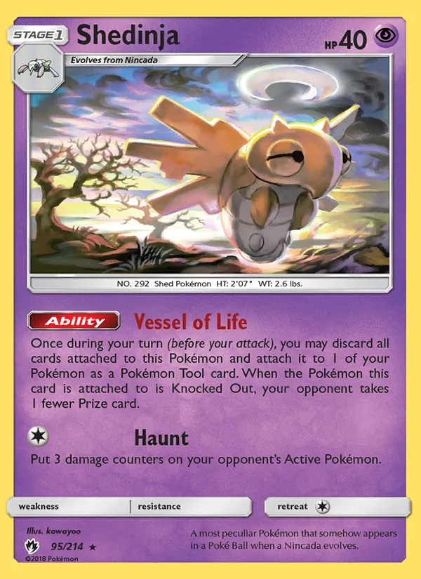 Kartu Shedinja dari Lost Thunder, nomor 95/214