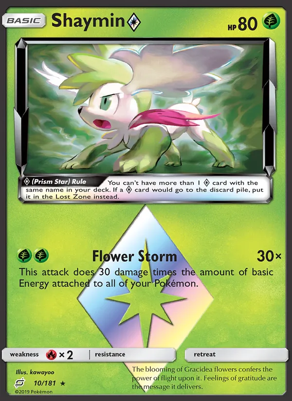Shaymin ◇ card from Team Up, number 10/181
