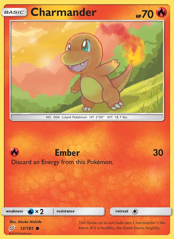 Kaart Charmander uit Team Up, nummer 12/181