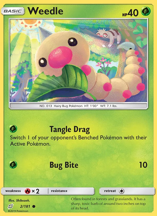 Kartu Weedle dari Team Up, nomor 2/181