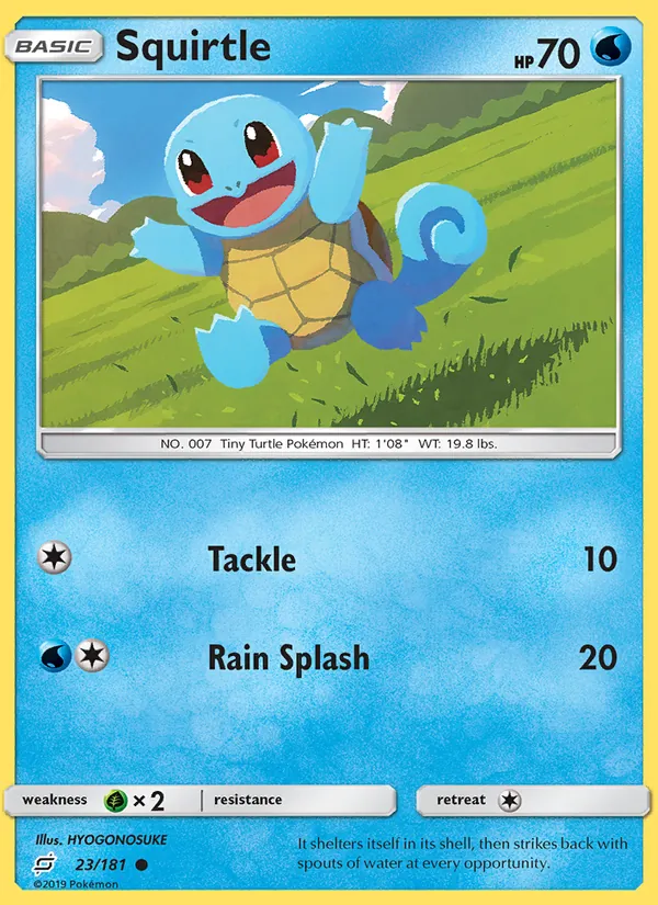 Kartu Squirtle dari Team Up, nomor 23/181