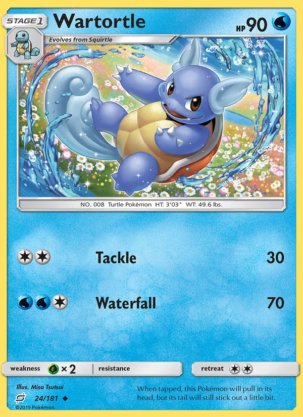 Kaart Wartortle uit Team Up, nummer 24/181