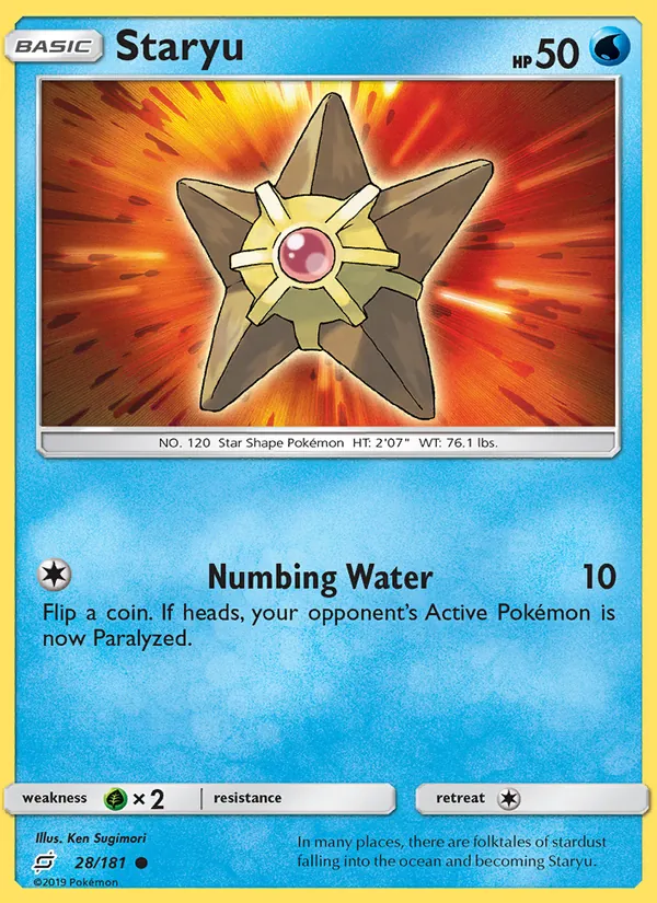 Kartu Staryu dari Team Up, nomor 28/181