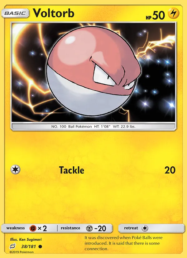 Kartu Voltorb dari Team Up, nomor 38/181
