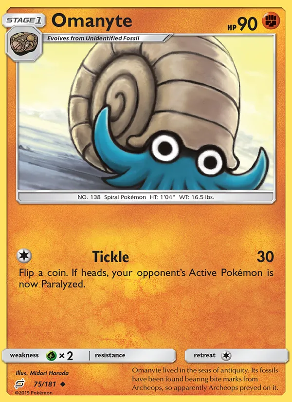 Kaart Omanyte uit Team Up, nummer 75/181