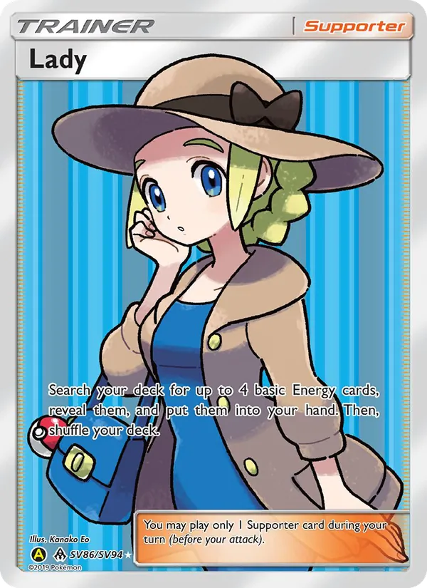Lady card from Hidden Fates Shiny Vault, number SV86/94