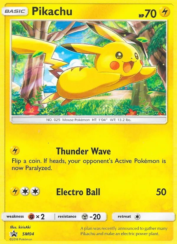 Kaart Pikachu uit SM Black Star Promos, nummer SM04/248