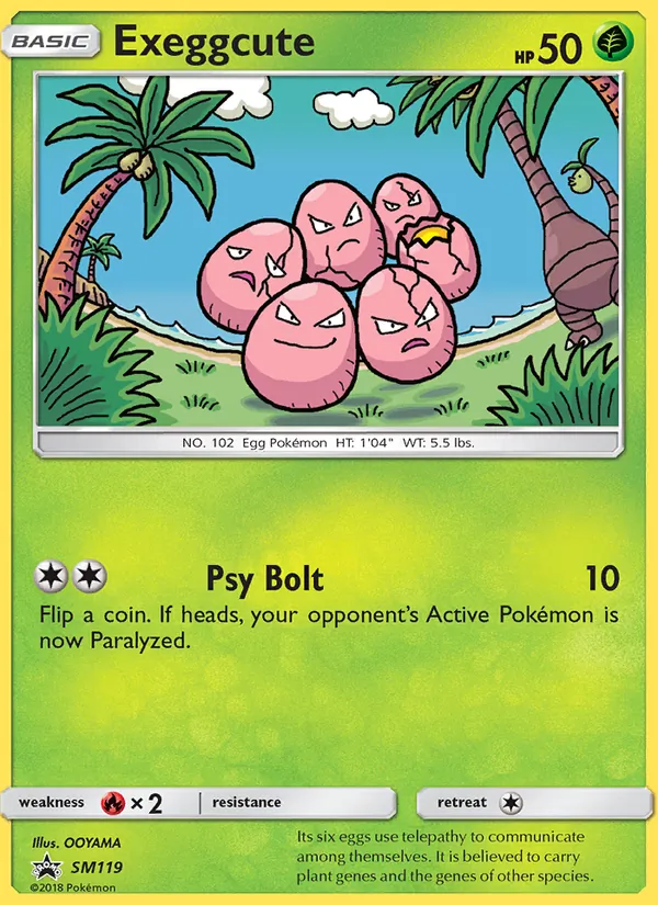 Exeggcute card from SM Black Star Promos, number SM119/248