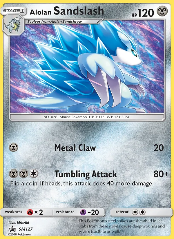 Kartu Alolan Sandslash dari SM Black Star Promos, nomor SM127/248