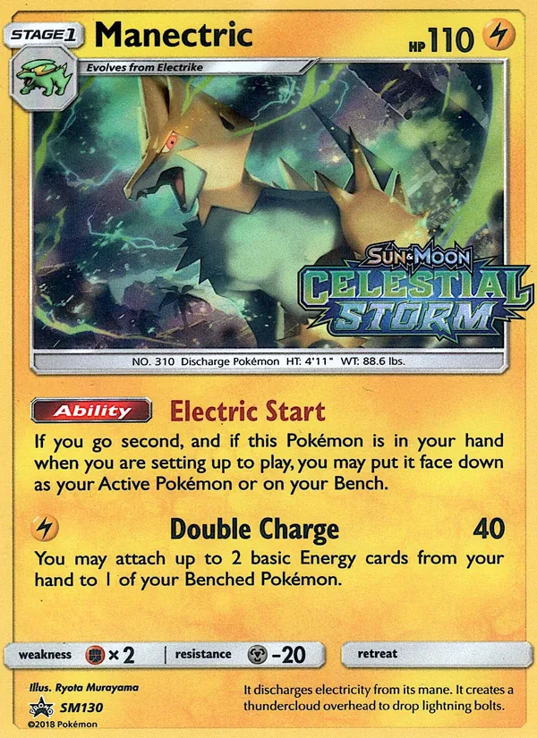 Manectric card from SM Black Star Promos, number SM130/248