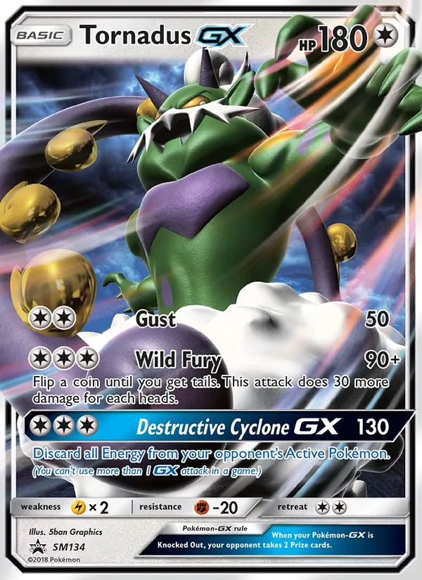 Kaart Tornadus GX uit SM Black Star Promos, nummer SM134/248
