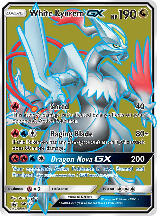 White Kyurem GX card from SM Black Star Promos, number SM141/248