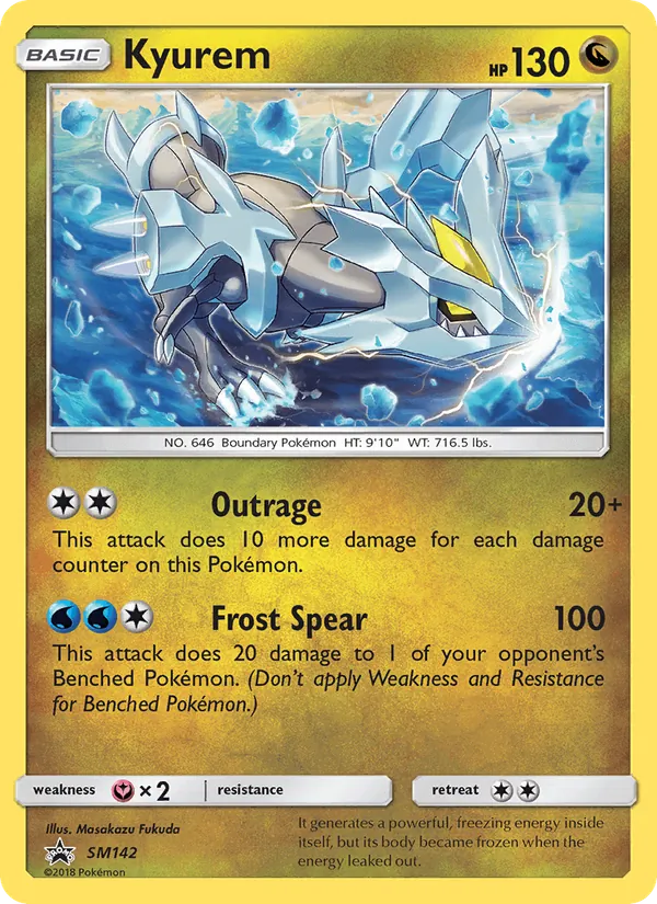 Kyurem card from SM Black Star Promos, number SM142/248