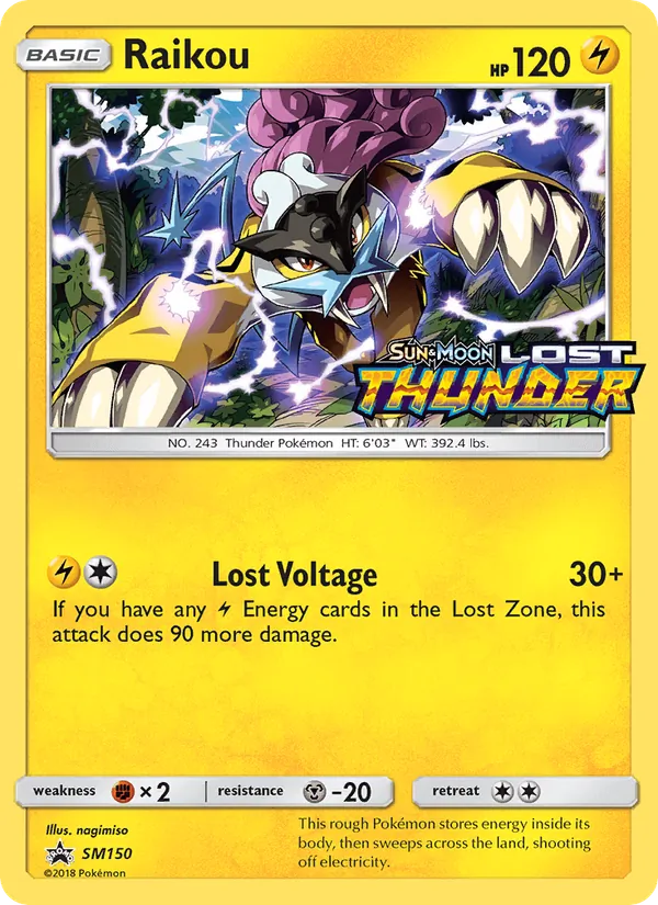 Raikou card from SM Black Star Promos, number SM150/248
