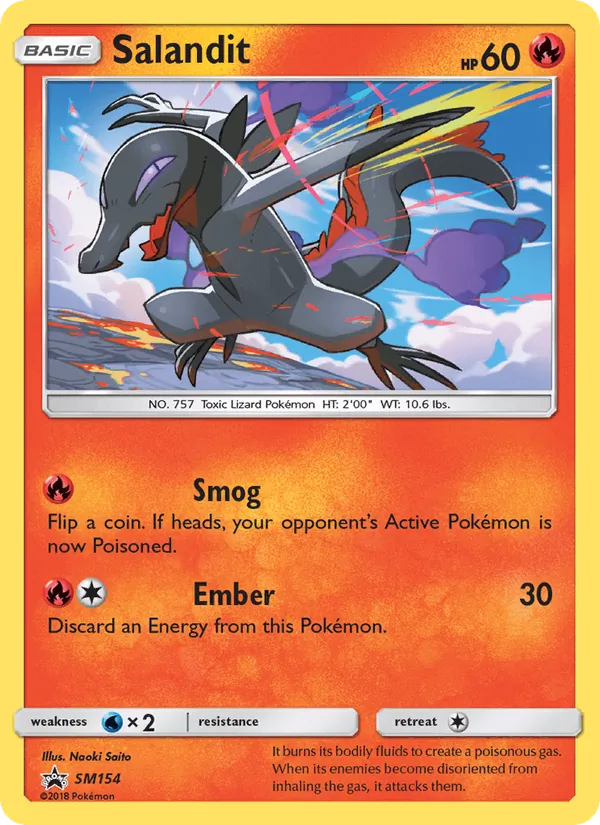 Kaart Salandit uit SM Black Star Promos, nummer SM154/248