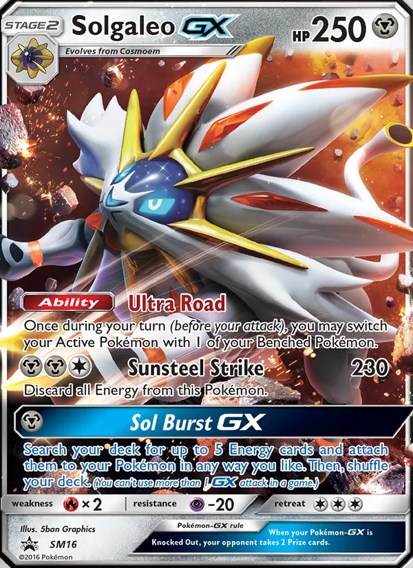 Kaart Solgaleo GX uit SM Black Star Promos, nummer SM16/248