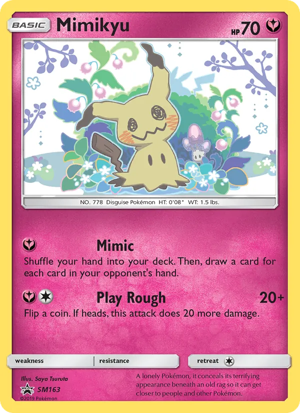 Mimikyu card from SM Black Star Promos, number SM163/248