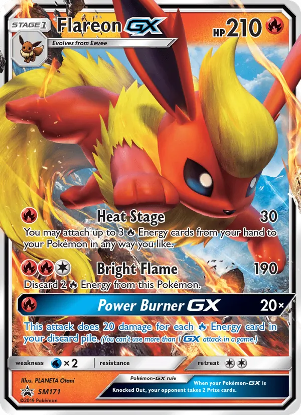 Flareon GX card from SM Black Star Promos, number SM171/248