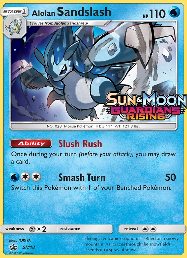 Alolan Sandslash card from SM Black Star Promos, number SM18/248