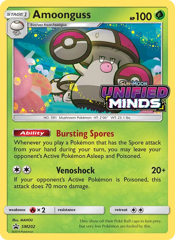 Amoonguss card from SM Black Star Promos, number SM202/248
