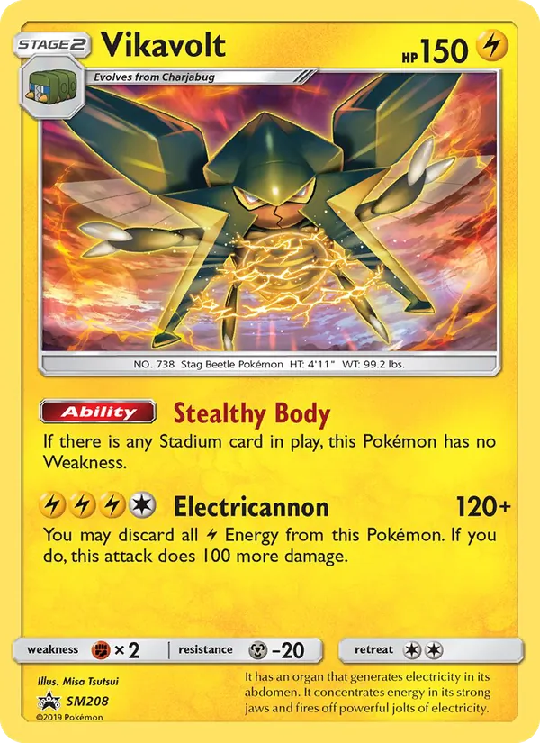 Kartu Vikavolt dari SM Black Star Promos, nomor SM208/248
