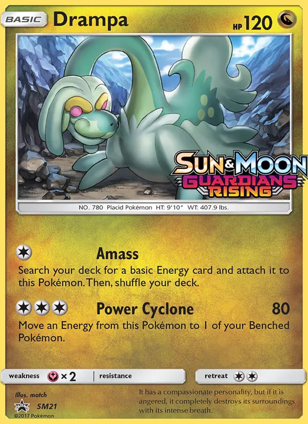 Drampa card from SM Black Star Promos, number SM21/248