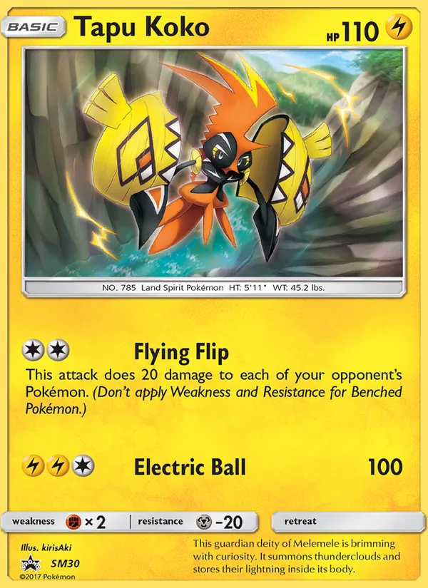 Kartu Tapu Koko dari SM Black Star Promos, nomor SM30/248
