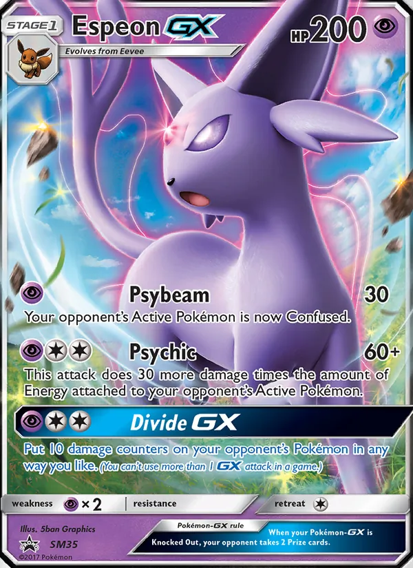 Espeon GX card from SM Black Star Promos, number SM35/248